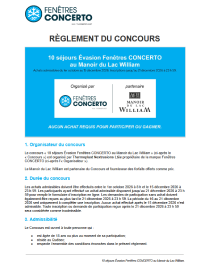 Règlement du concours publicitaire Concerto